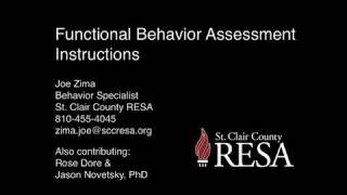 Functional Behavior Assessment FBA Instructions [upl. by Templas903]