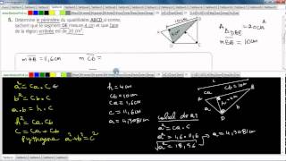 Secondaire 4 SN CST Québec Trouver les mesures manquantes dans le triangle rectangle exercice 5 [upl. by Ahtela]