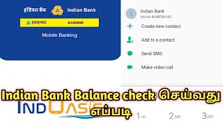 How to indian bank account balance check in tamil [upl. by Branen431]