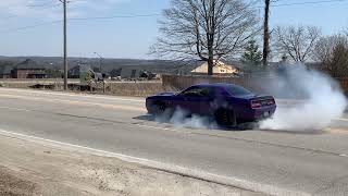 2016 challenger hellcat Plum crazy purple Burnout 🔥 [upl. by Britte]