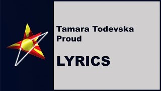 LYRICS TAMARA TODEVSKA  PROUD North Macedonia Eurovision 2019 [upl. by Besse]