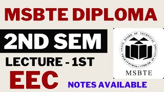 EEC Lecture 1st For MSBTE Diploma 2nd Sem  Free Notes  Question Bank  Best Coaching For Diploma [upl. by Stoecker]