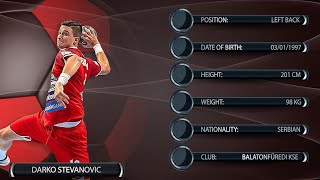 Darko Stevanovic  Left Back  Balatonfüredi KSE  Highlights  Handball player CV Season 201920 [upl. by Eecart173]