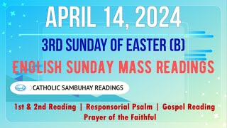 14 April 2024 English Sunday Mass Readings  3rd Sunday of Easter B [upl. by Sephira]