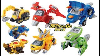 VTECH SWITCH amp GO DINOS RIP N ROAR LAUNCHER CRUISE SPINNER T DON TONN SLIVER HORNS DIGGER [upl. by Sahcnip]