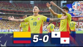 COLOMBIA GOLEA a PANAMA y CLASIFICA a SEMIS 5  0  COPA AMERICA 2024 [upl. by Dickerson115]