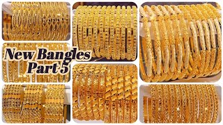 Gold Bangles Designs  Part 5  Daily Use Bangles Designs in Gold  Bangles Design Gold Latest [upl. by Yajiv]