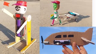 How to make two walking robot machine and who to make flay aeroplane ✈️ [upl. by Iv]