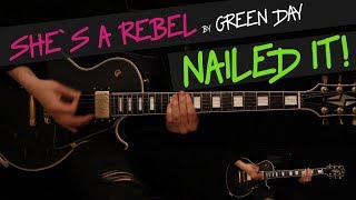 Shes a Rebel  Green Day guitar cover by GV  chords [upl. by Ala]