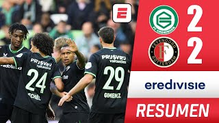 FEYENOORD y SANTIAGO GIMÉNEZ pactaron un durísimo empate por 22 con el GRONINGEN  Eredivisie [upl. by Baylor368]