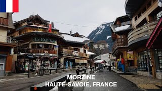 Morzine Ski Town Walk Tour in France Winter 4K [upl. by Nnylasor]