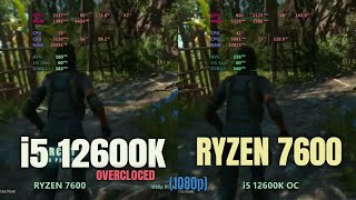 Ryzen 7600 vs i5 12600k OC in 2024 [upl. by Aneelak865]