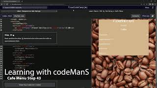 Learn Basic CSS by Building a Cafe Menu  Step 43 [upl. by Rozelle]