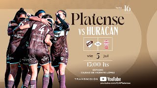 Fútbol Femenino Platense vs Huracán Torneo Apertura 2024 [upl. by Mattland]