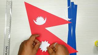 How to make National Flag of Nepal easily [upl. by Zel894]