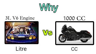 Why are car engines measured in litres and bike engines in cubic centimetres  engine mesurement [upl. by Verlee]