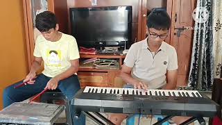 O Antava Mava O O Antava Mava Song playing in Piano by Sai Rishi Pad drums By Athreya [upl. by Sutit]