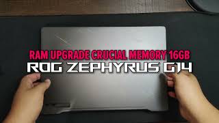 Teardown and RAM Upgrade  ROG Zephyrus G14 [upl. by Nirrad]