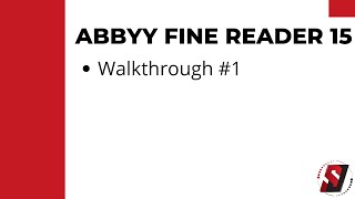 EASY tutorial Abbyy Fine Reader 15  Demo 1 [upl. by Gerrard33]