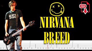 Nirvana  Breed 🔴Bass Tabs  Notation ChamisBass chamisbass nirvana nirvanabass [upl. by Woolley]