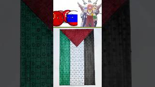 Palestine 🇵🇸 Flag drawing trending art countryballs shortssatisfying [upl. by Chanda893]