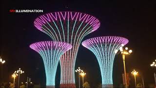 programmable color changing LED pixel light for outdoor sculpture lighting [upl. by Merralee397]