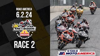 Mission King of the Baggers Race 2 at Road America 2024  FULL RACE  MotoAmerica [upl. by Epul]