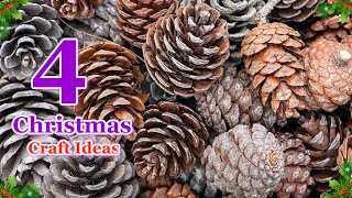 4 Low Cost Christmas Decoration ideas Made From Pine Cones  DIY Christmas craft idea🎄256 [upl. by Moran134]