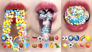 asmr 10 MINUTES EMOJI FOOD CHALLENGE RELAXING 이모티콘 먹방 모음 eating sounds [upl. by Akeret]