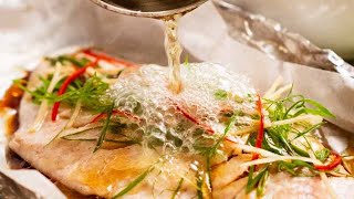 Sizzling Ginger Steamed Fish [upl. by Ebner]