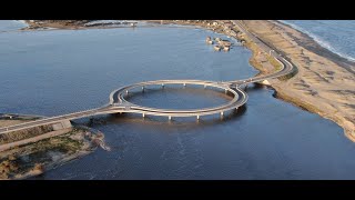 Puente sobre la Laguna Garzón desde lo alto  Maldonado  Uruguay [upl. by Ronen]