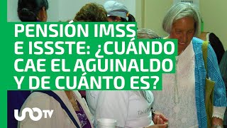 Pensión IMSS e ISSSTE ¿Cuándo dan el aguinaldo a los pensionados y de cuánto será este 2024 [upl. by Heyra]