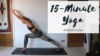 15MINUTE YOGA  Power Yoga Flow  CAT MEFFAN [upl. by Simson]