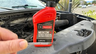 HOW TO CHECK TRANSMISSION FLUID LEVEL FORD F150 amp HOW TO ADD FLUID [upl. by Aicsile]