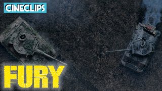 Skirmish With A Tiger Tank  Fury  CineStream  With Captions [upl. by Farrish959]