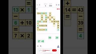 スマホアプリ「Cross Math」ステージ4をプレイしてみました！パズルshortsbigbamboofamily [upl. by Warram]