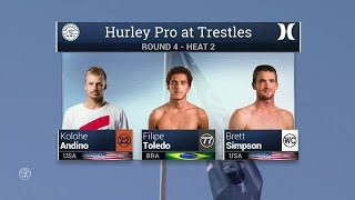 Hurley Pro at Trestles Round Four Heat 2 [upl. by Nylesoj932]