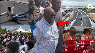 Nana Addo Storms Accra To Commission The Biggest FlyOver Interchange In West Africa😱 [upl. by Nork]