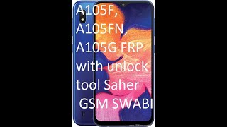 Samsung A10 SMA105F A105FN A105G FRP Bypass with unlock tool [upl. by Engracia]