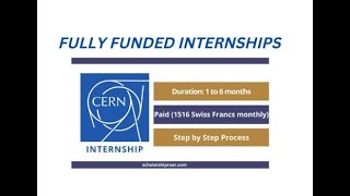 HOW TO FILL CERN INTERNSHIP APPLICATION FORM [upl. by Welch]