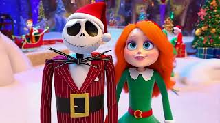 Christmas Jack Skellington and Sally Happy Holidays Adventure Animation Episode 11 [upl. by Anaujal]