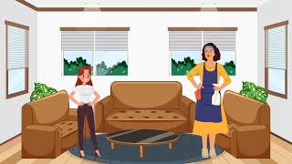 Easy english sentences amp conversation for beginners about house chores kidsenglishlearning [upl. by Orimar]