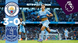 RODRIS ROCKET 🚀  Man City 30 Everton Highlights  Sterling Rodri Bernardo [upl. by Saerdna]