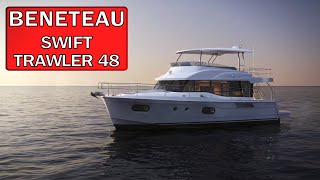 14M  Beneteau Swift Trawler 48 WORLD DEBUT Yacht Walkthrough [upl. by Amalee680]