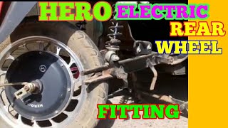 Hero electric Rear wheel assemble or fitting [upl. by Yelnoc]