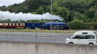 Gresley passing Mochdre with the Holyhead to Cardiff Welsh Dragon September 18th 2024 [upl. by Ijar]