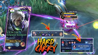 i met the worst supreme player in my team 🙂 intense carry match  Mobile Legends [upl. by Paton]