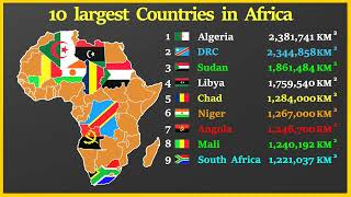 Top 10 largest countries in Africa [upl. by Dj873]