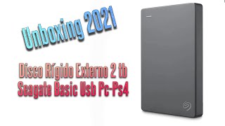 Disco Rígido Externo 2tb Seagate Basic Usb Pc Notebook Ps4Ps5  Unboxing 2021 Luco Martín [upl. by Evars]