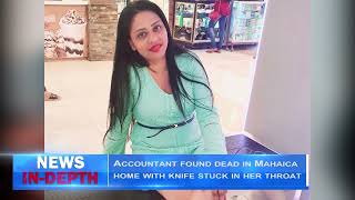 Accountant found dead in Mahaica home with knife stuck in her throat [upl. by Uda]